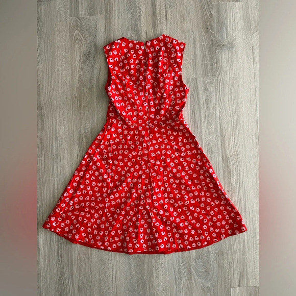 Draper James Women’s Red and Pink Poppy Floral Sleeveless Dress - Size 4 - Picture 6 of 6